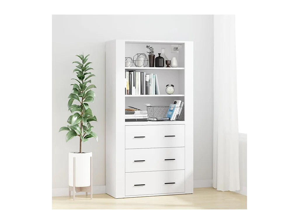 Buffet haut Blanc Bois d'ingénierie