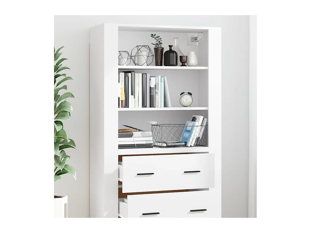 Buffet haut Blanc Bois d'ingénierie