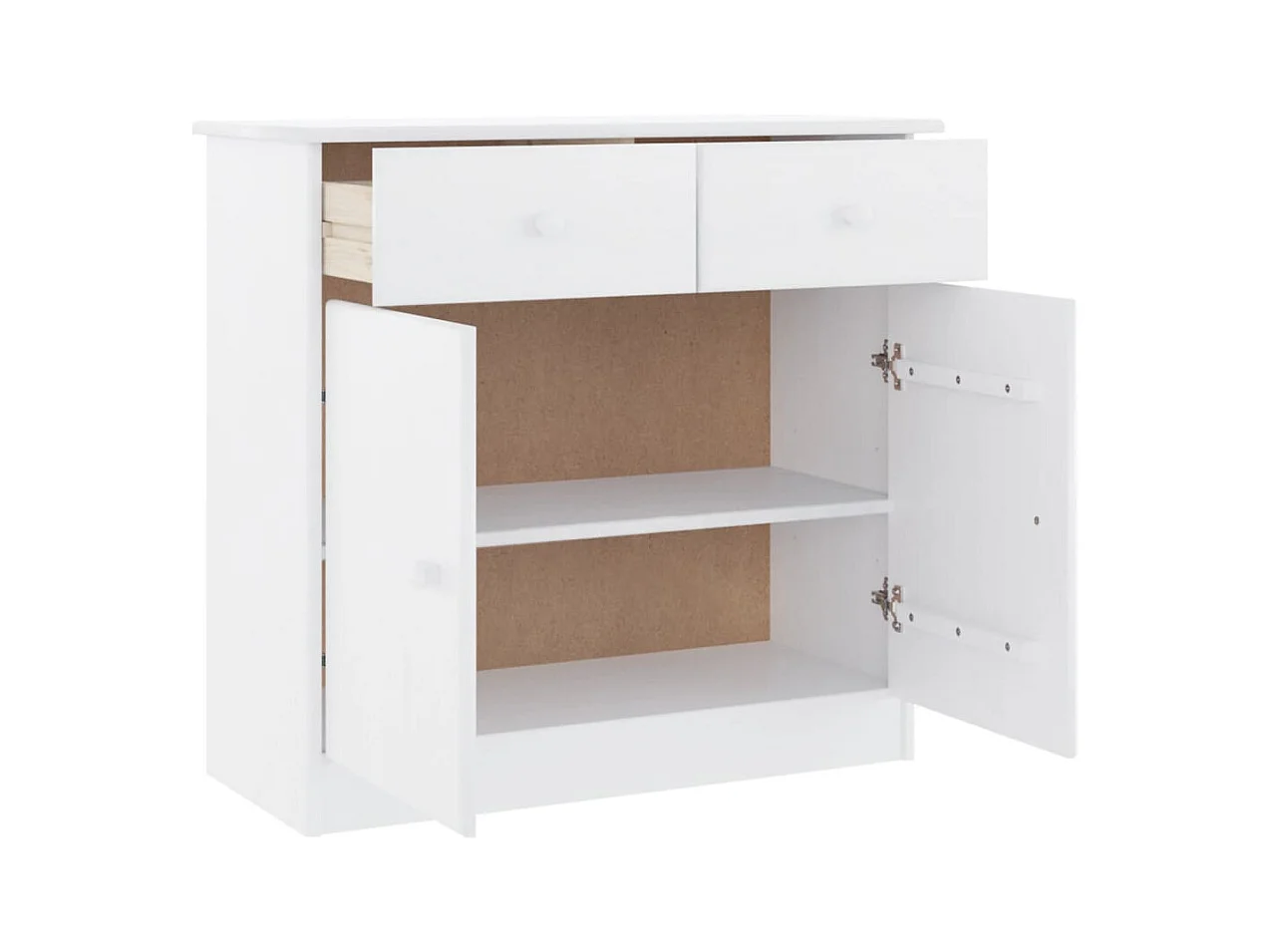 Buffet ALTA blanc 77x35x73 cm bois massif de pin