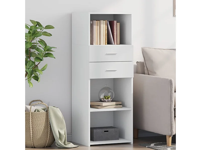 Aparador alto blanco 45x42,5x124 cm madera contrachapada