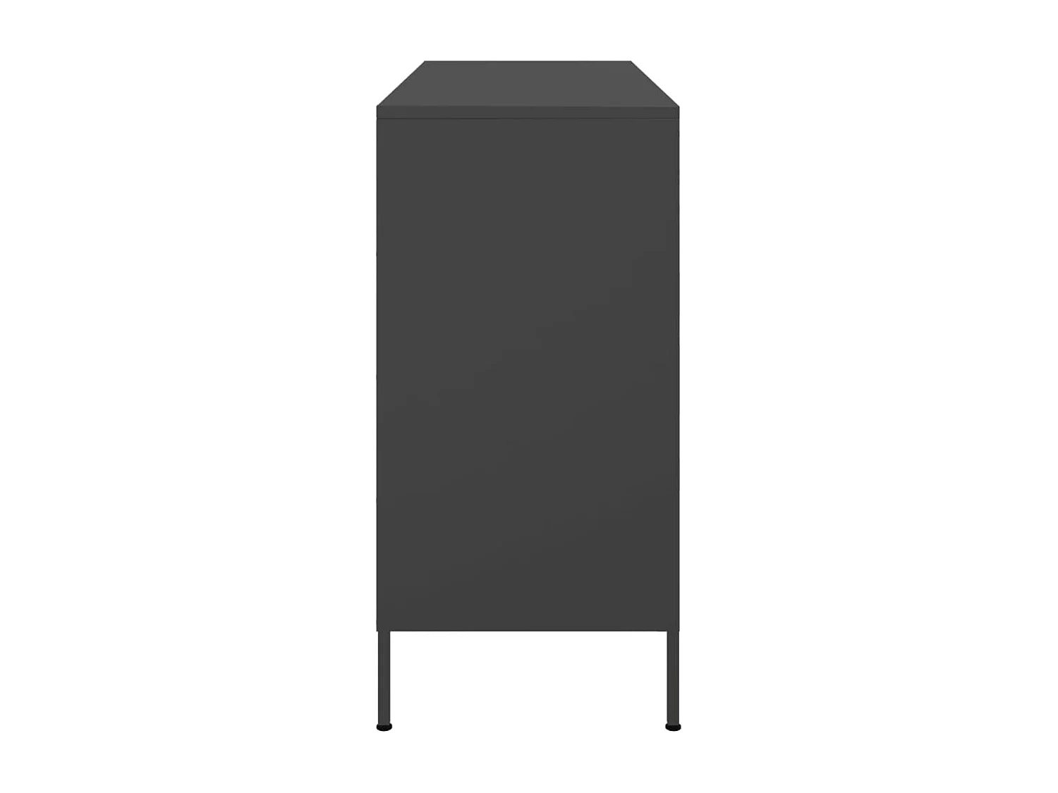 Buffet noir 100,5x39x79 cm acier