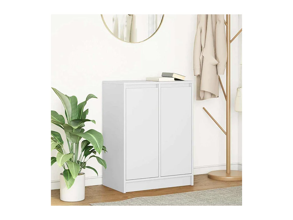 Buffet blanc 57x34x76 cm bois d'ingénierie