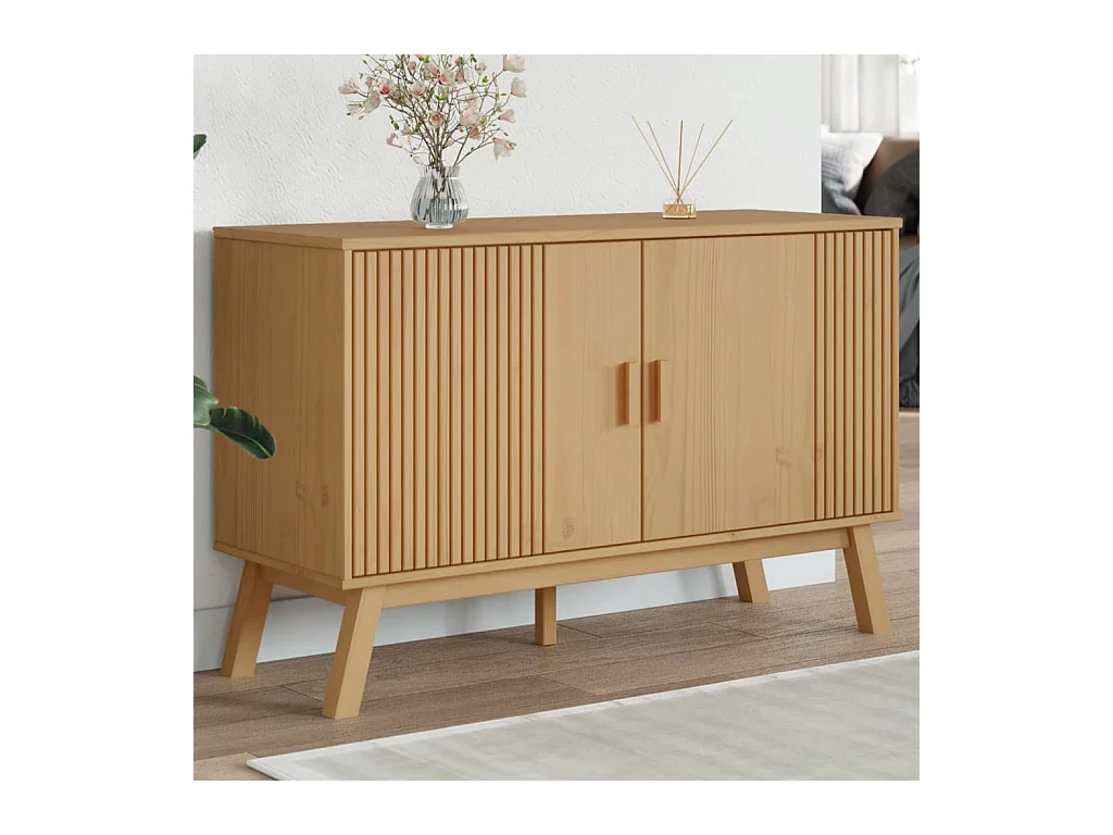 Buffet OLDEN marron 114x43x73,5 cm bois massif de pin