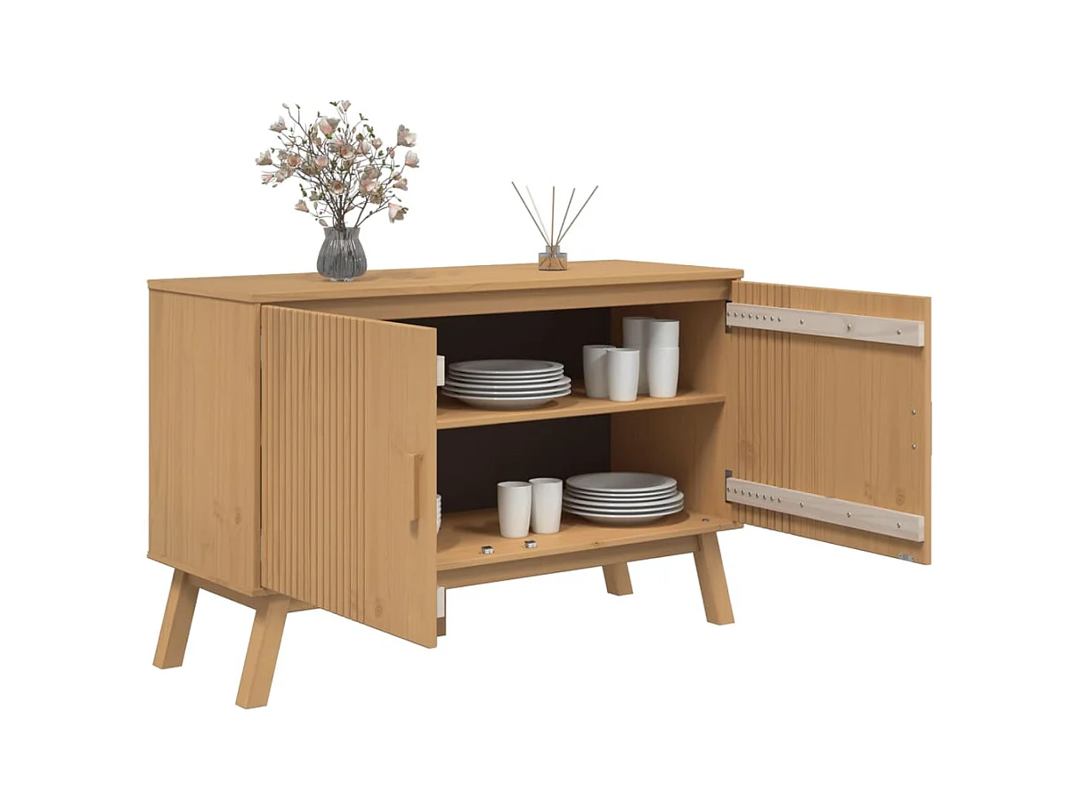 Buffet OLDEN marron 114x43x73,5 cm bois massif de pin