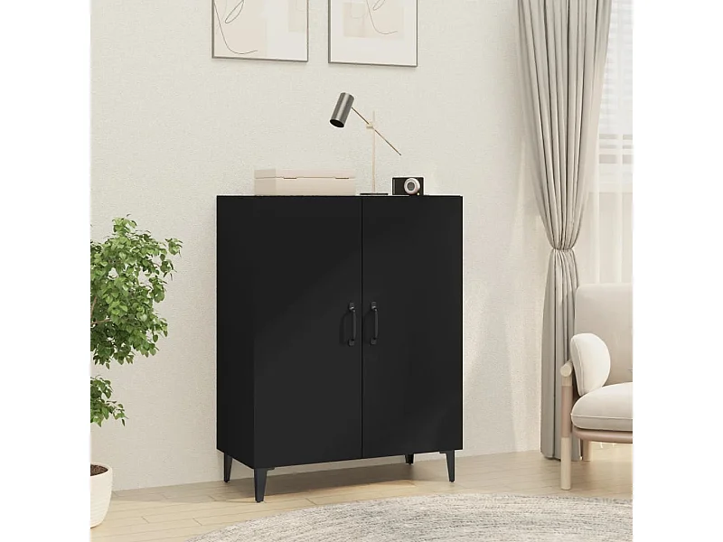 Buffet Noir 70x34x90 cm Bois d'ingénierie