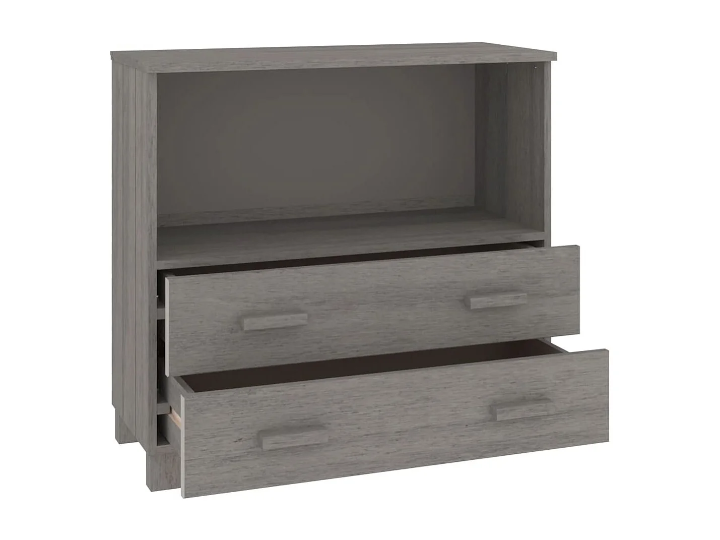 Buffet HAMAR Gris clair 85x35x80 cm Bois massif de pin