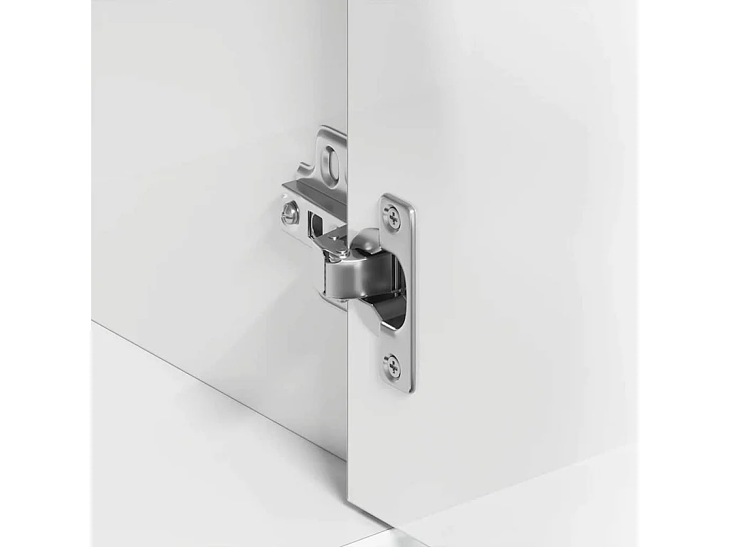 Buffet Blanc brillant 88x30x70 cm Bois d'ingénierie