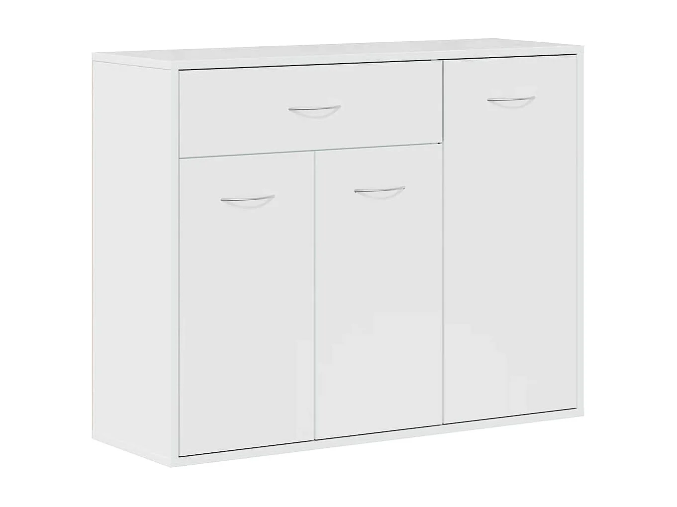Buffet Blanc brillant 88x30x70 cm Bois d'ingénierie