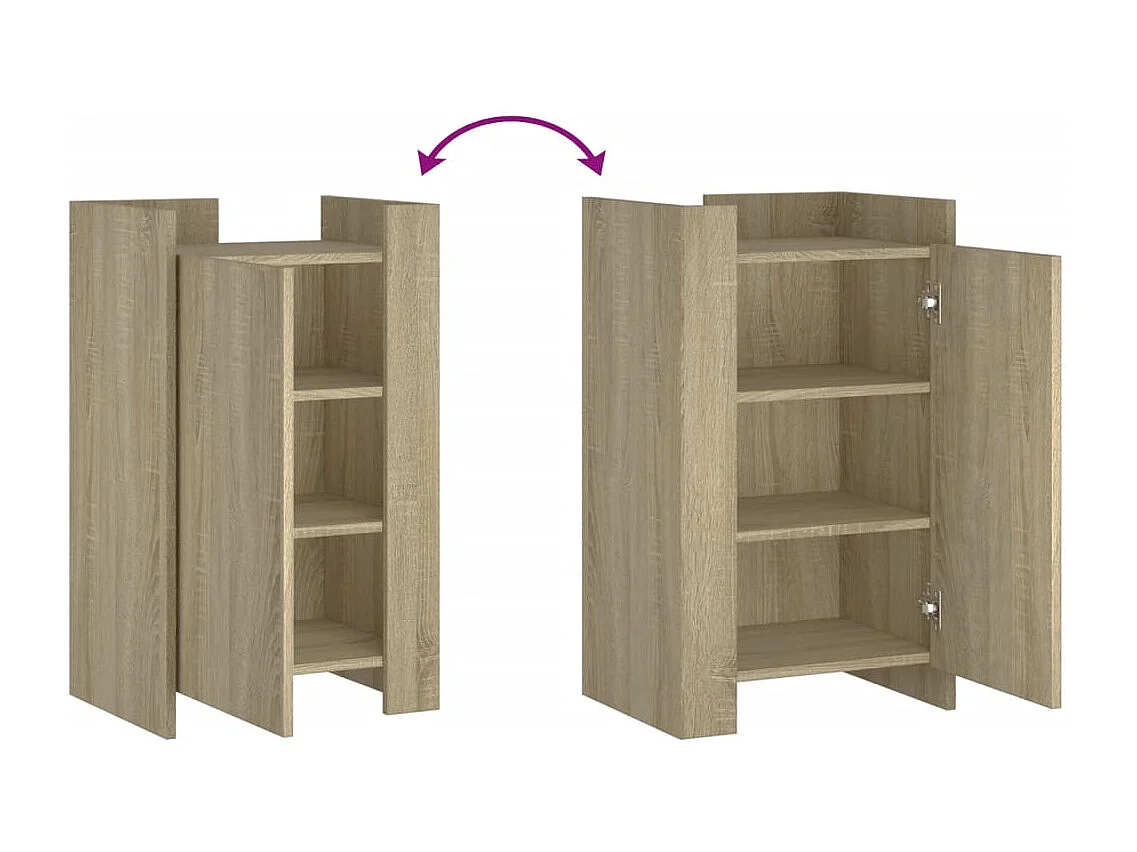 Buffet chêne sonoma 45x35x75 cm bois d'ingénierie