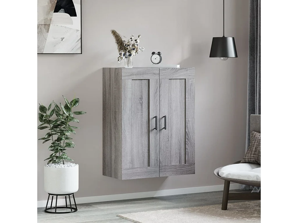Armoire murale sonoma gris 69,5x34x90 cm bois d'ingénierie