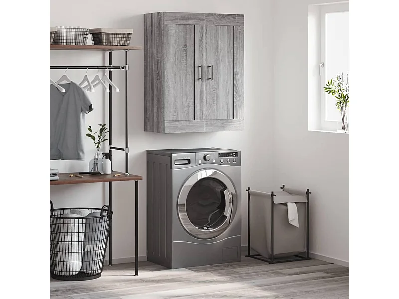 Armoire murale sonoma gris 69,5x34x90 cm bois d'ingénierie