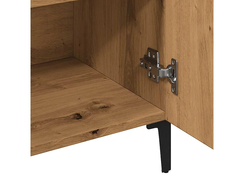 Buffet chêne artisanal 100x36x60 cm bois d'ingénierie