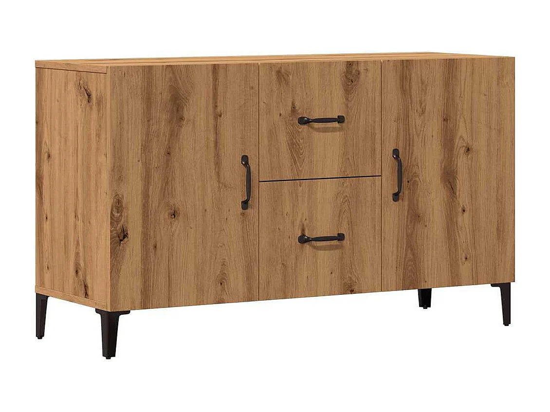 Buffet chêne artisanal 100x36x60 cm bois d'ingénierie