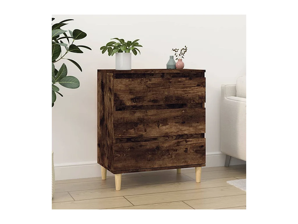 Buffet Chêne fumé 60x35x70 cm Bois d'ingénierie
