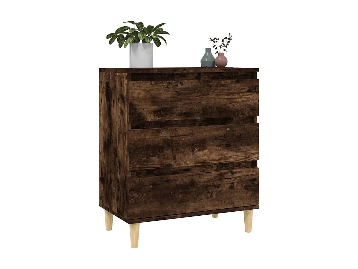 Buffet Chêne fumé 60x35x70 cm Bois d'ingénierie