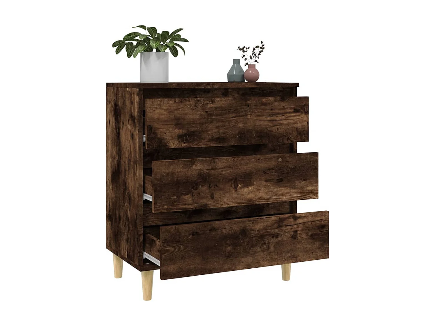 Buffet Chêne fumé 60x35x70 cm Bois d'ingénierie