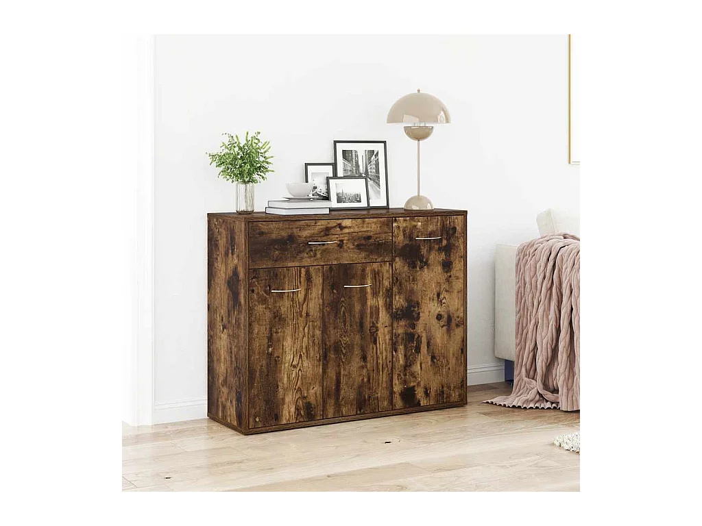Buffet Chêne fumé 88x30x70 cm Bois d'ingénierie
