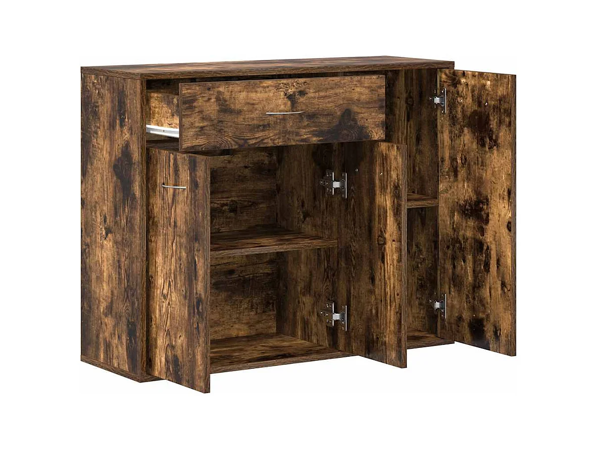 Buffet Chêne fumé 88x30x70 cm Bois d'ingénierie