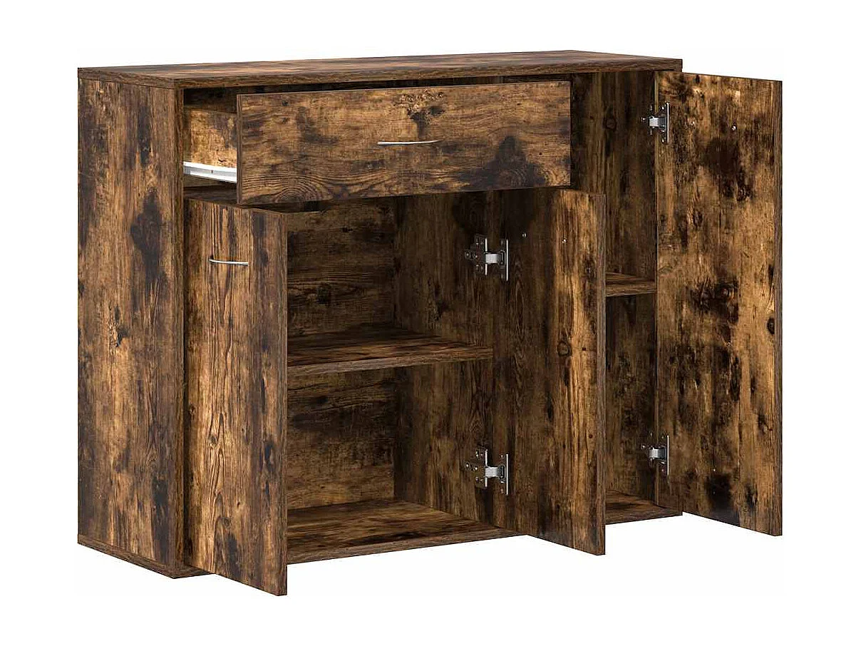 Buffet Chêne fumé 88x30x70 cm Bois d'ingénierie