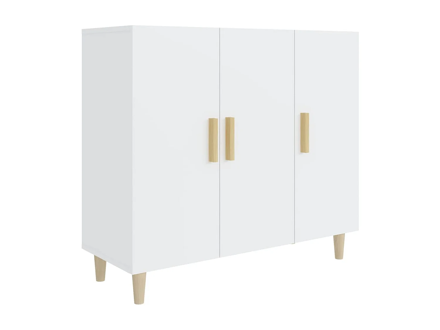 Buffet blanc 90x34x80 cm bois d'ingénierie
