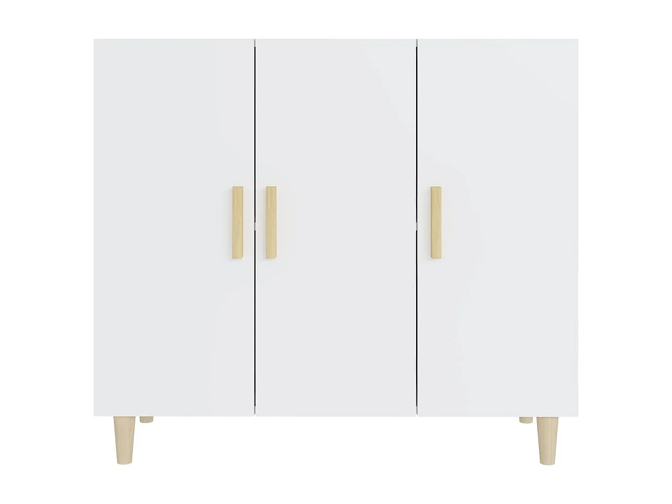 Buffet blanc 90x34x80 cm bois d'ingénierie