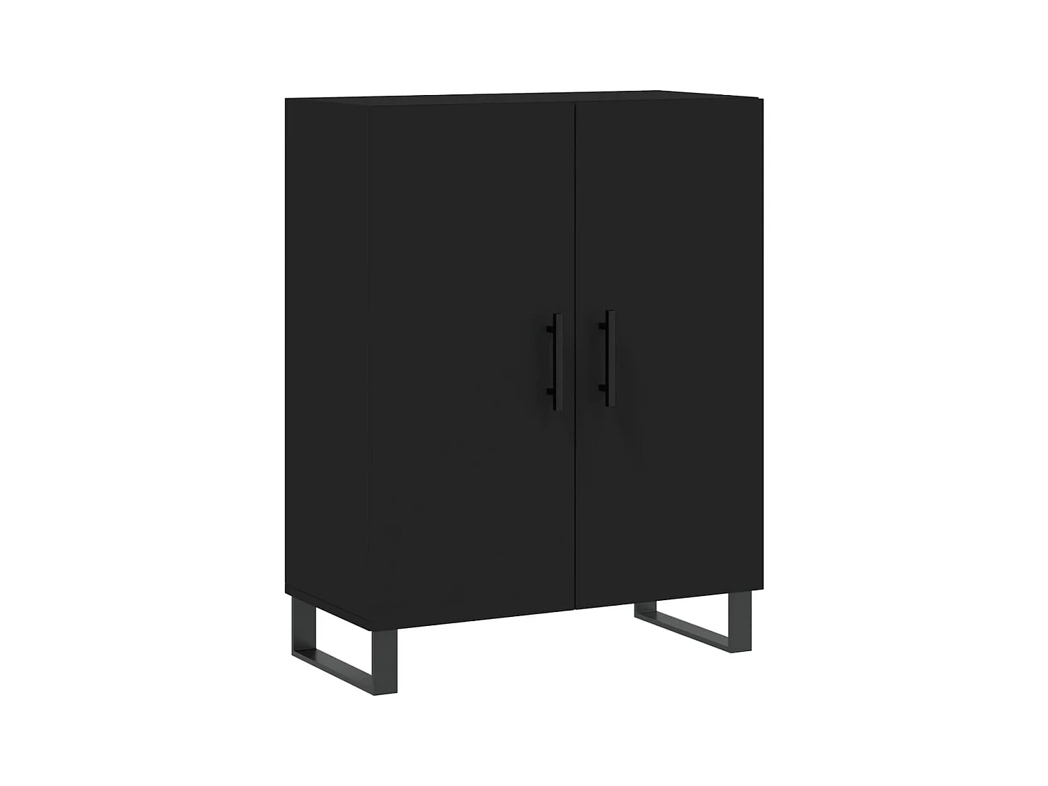 Buffet noir 69,5x34x90 cm bois d'ingénierie