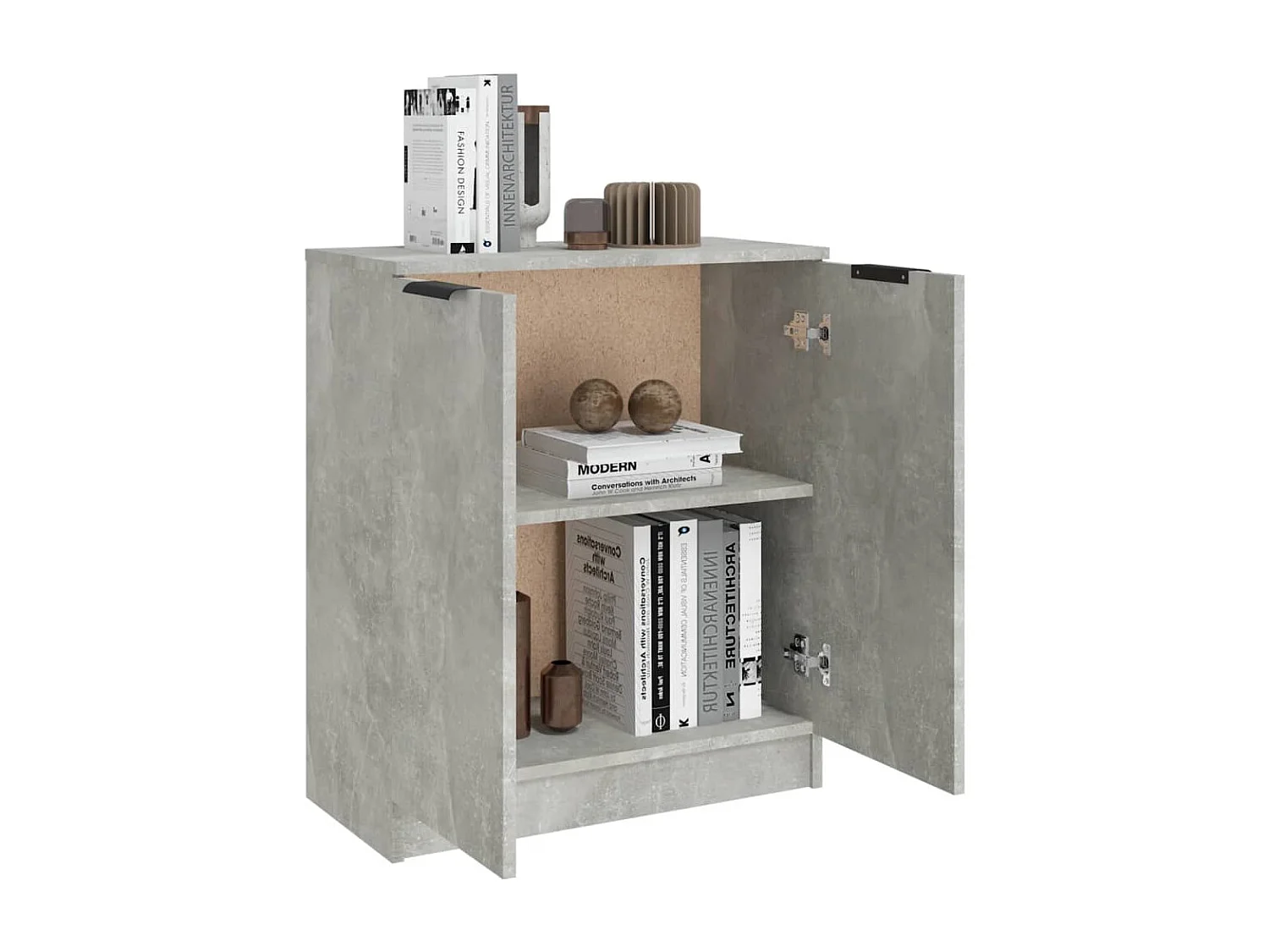 Buffet Gris béton 60x30x70 cm Bois d'ingénierie