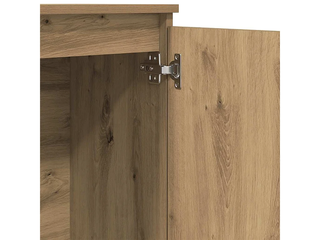 Buffet chêne artisanal 102x35x70 cm bois d'ingénierie