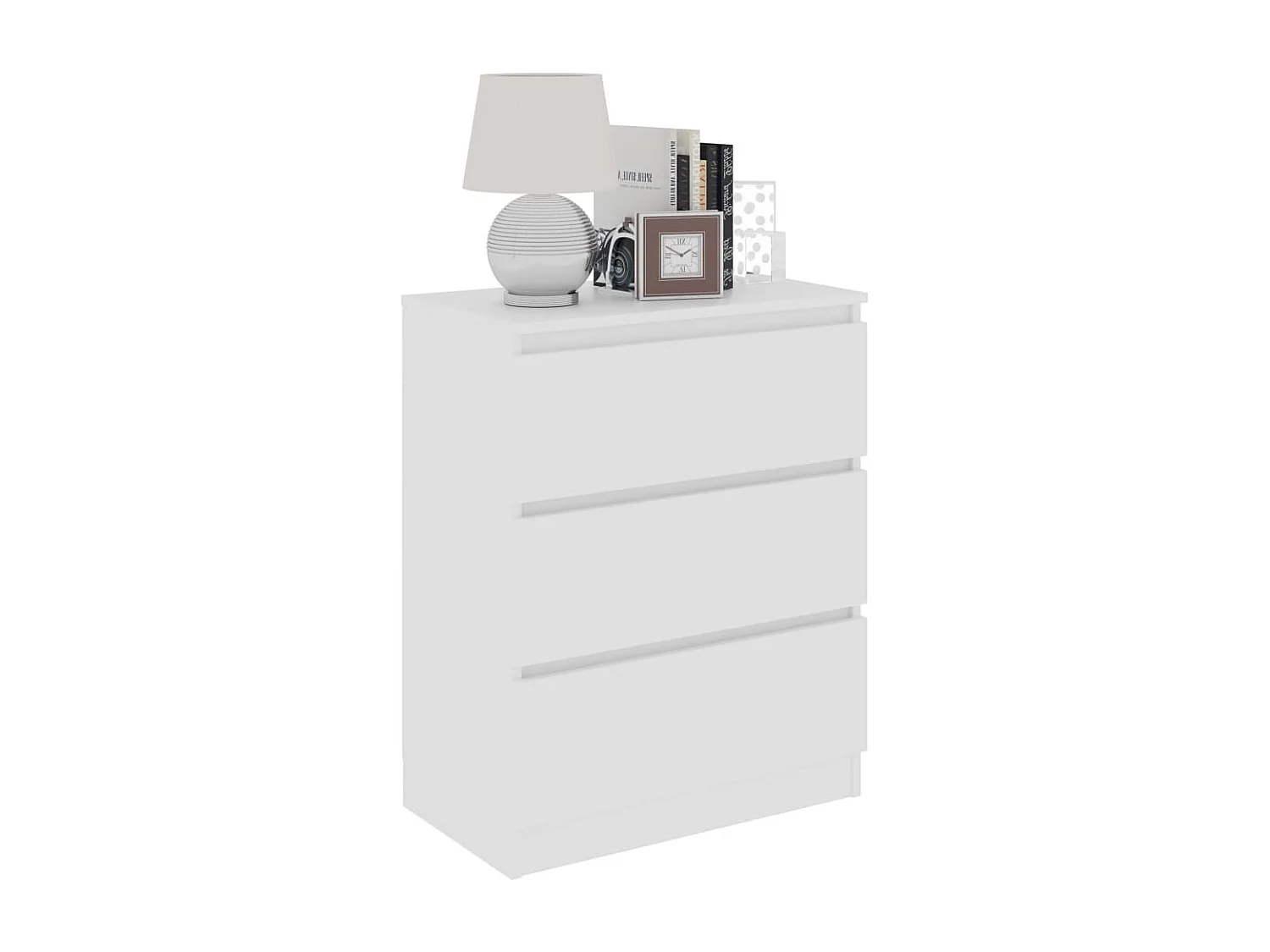 Credenza bianca 60x35x76 cm in legno ingegnerizzato