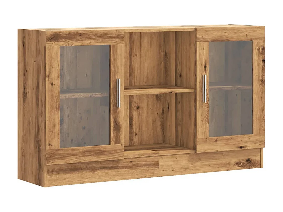 Buffet chêne artisanal 120x30,5x70 cm bois d'ingénierie
