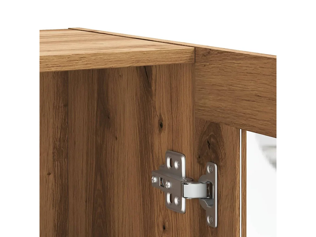 Buffet chêne artisanal 120x30,5x70 cm bois d'ingénierie