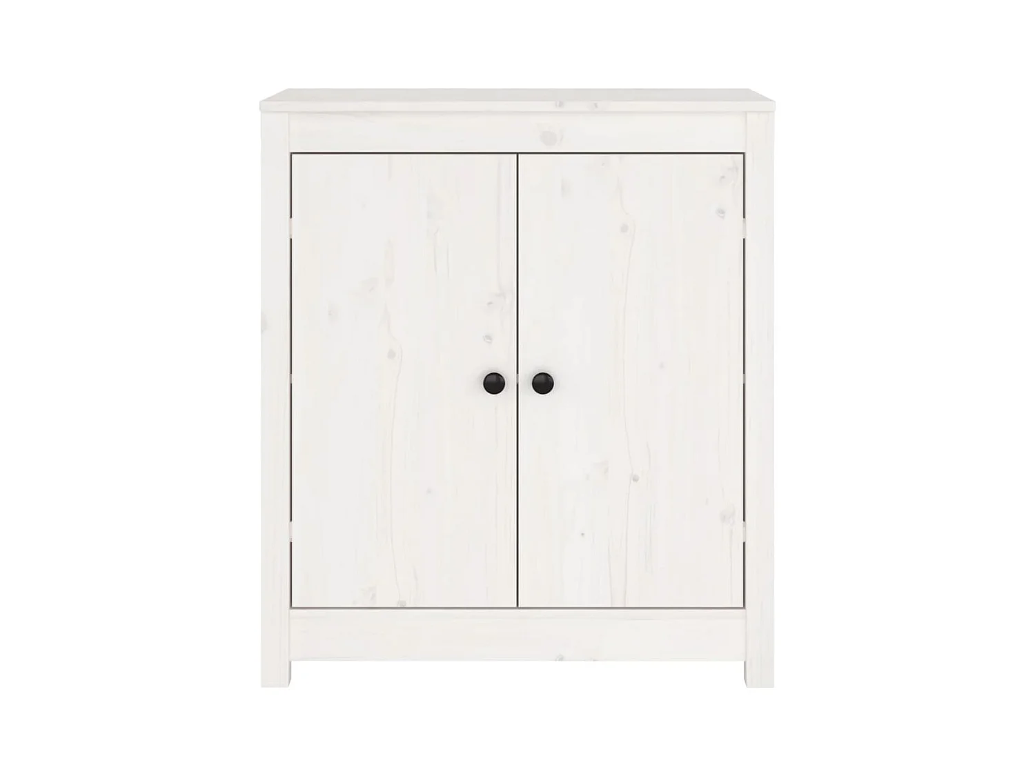 Buffet blanc 70x35x80 cm bois massif de pin