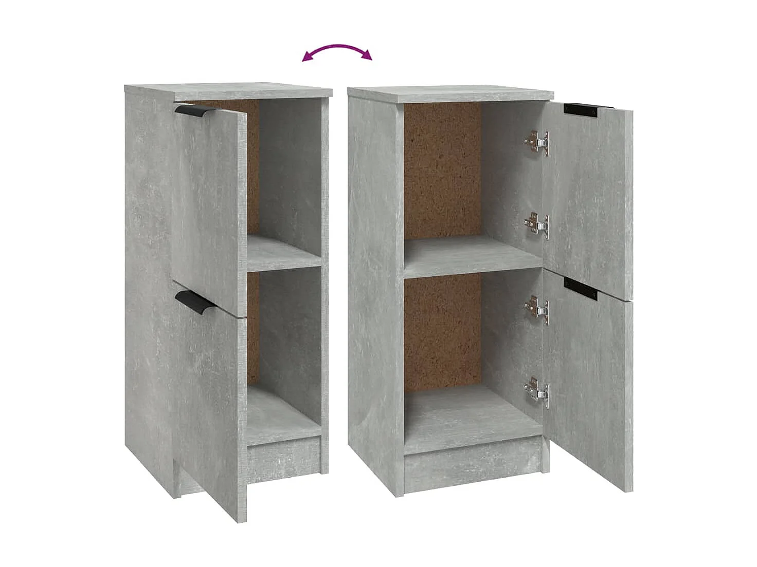 Credenza grigio cemento 30x30x70 cm in legno ingegnerizzato