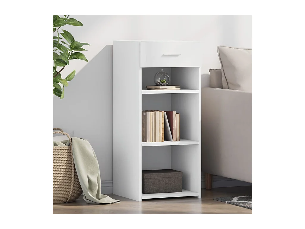 Buffet blanc 40x42,5x93 cm bois d'ingénierie