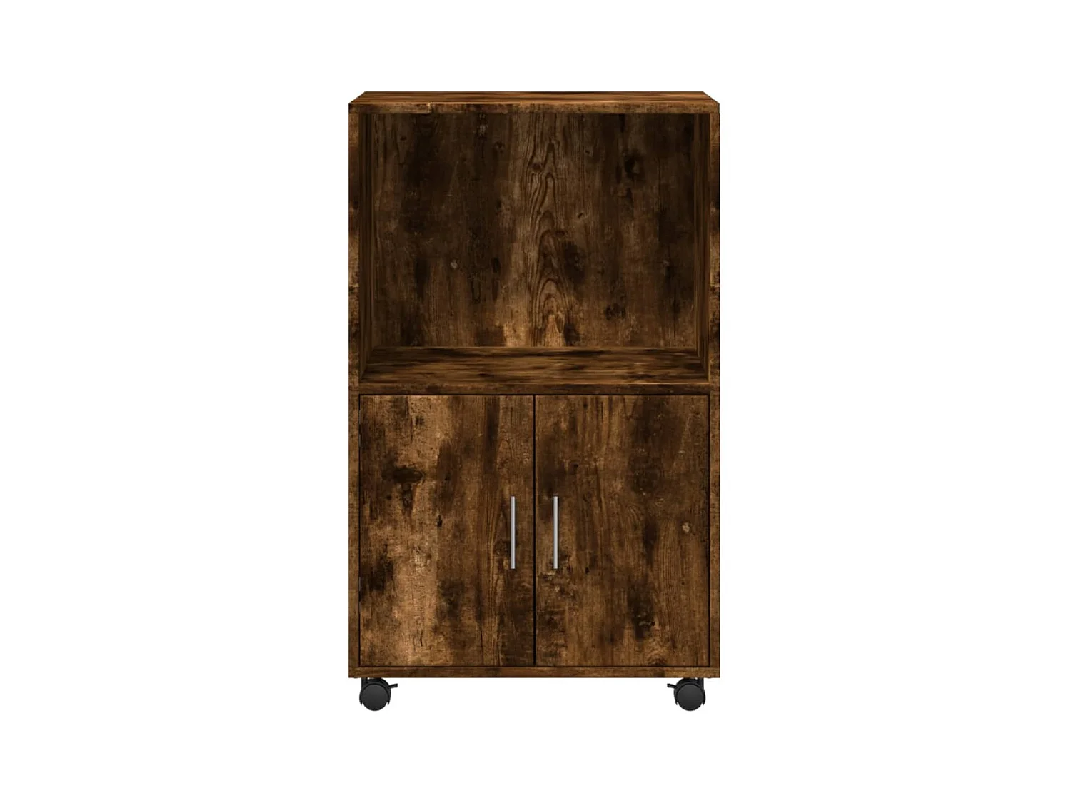 Armoire à roulettes chêne fumé 55x40x91 cm bois d'ingénierie