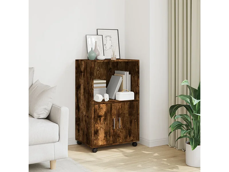 Rollschrank aus geräucherter Eiche 55x40x91 cm Holzwerkstoff