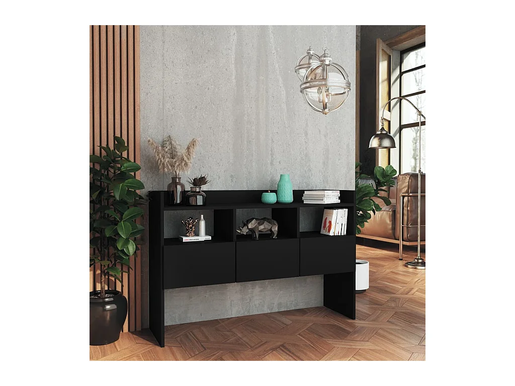 Buffet Noir 105x30x70 cm Bois d’ingénierie