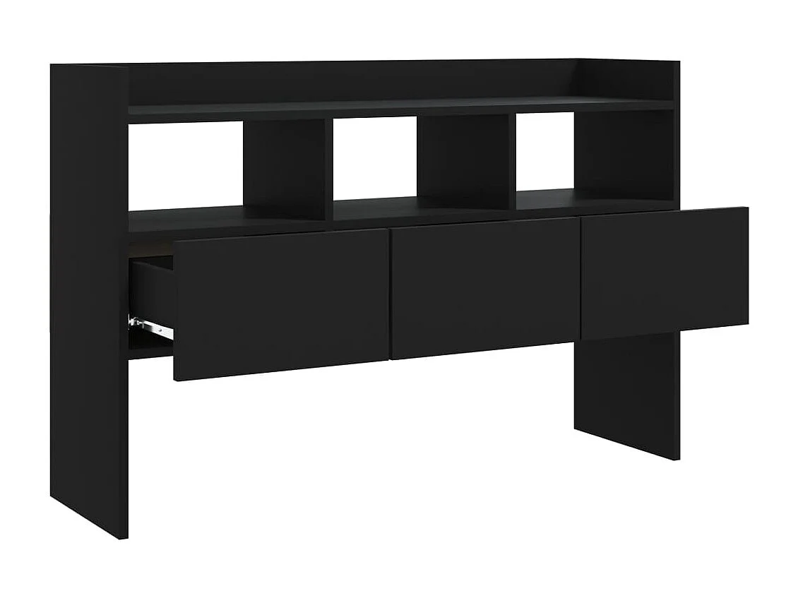 Buffet Noir 105x30x70 cm Bois d’ingénierie