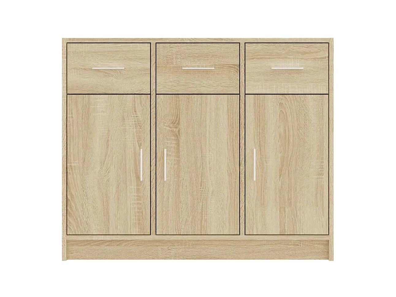 Buffet chêne sonoma 91x28x75 cm bois d'ingénierie