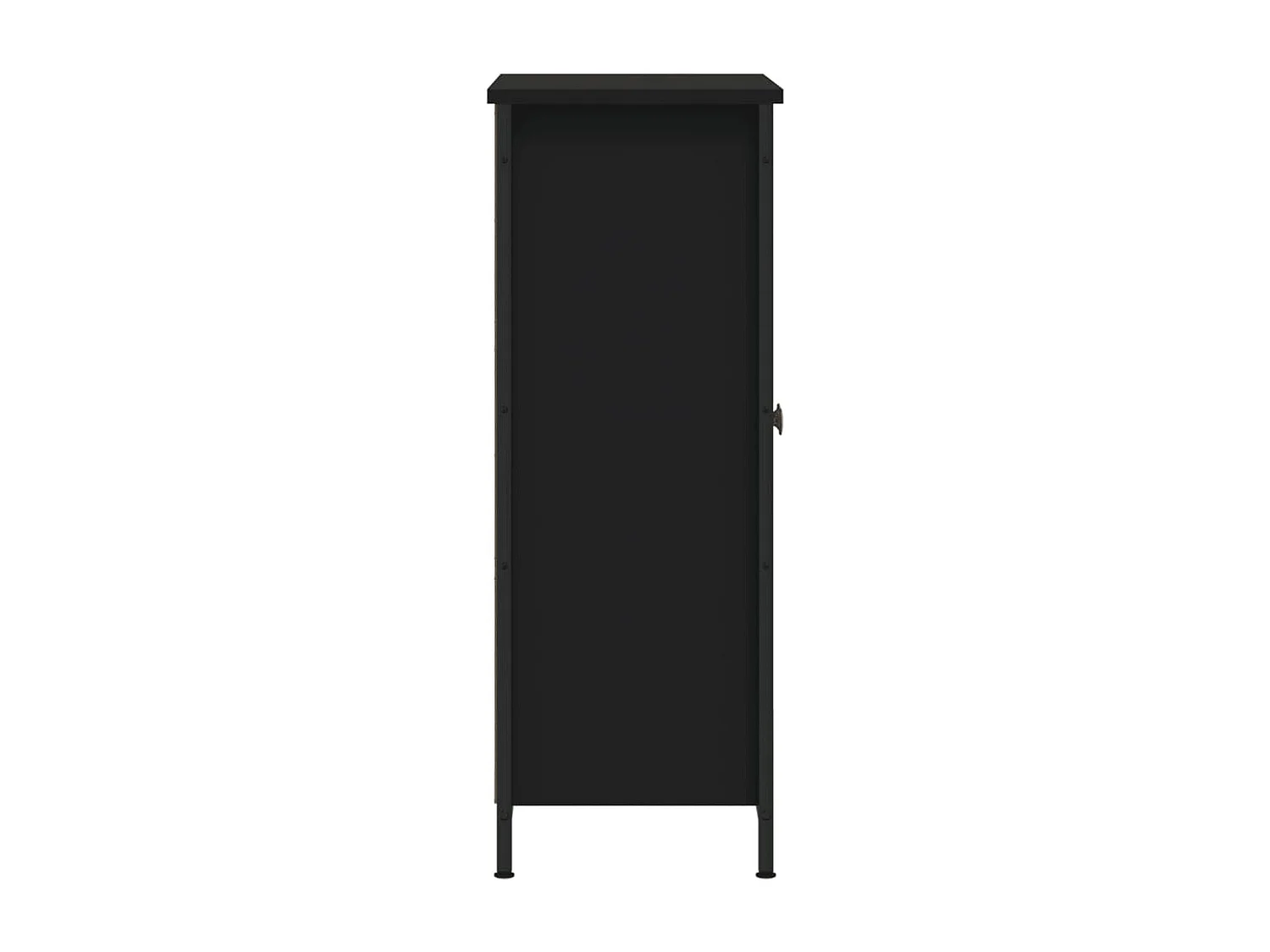 Buffet noir 70x30x80 cm bois d'ingénierie