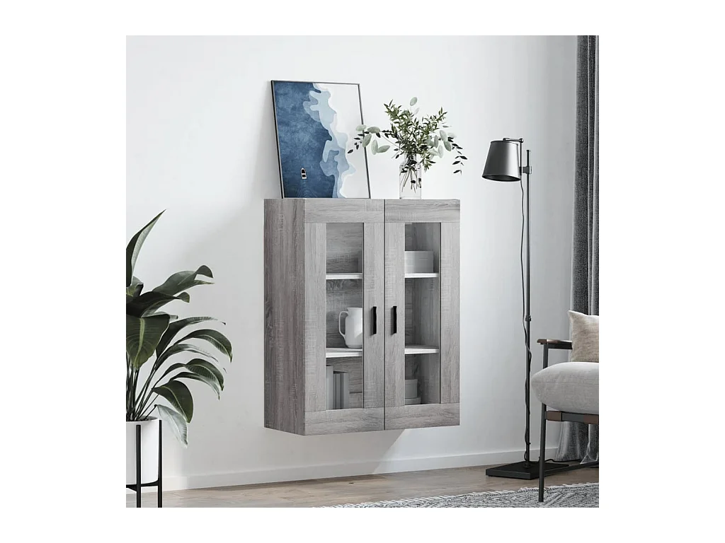 Armoire murale sonoma gris 69,5x34x90 cm