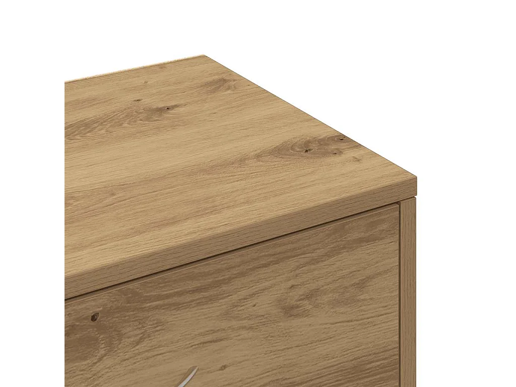 Buffet avec 6 tiroirs chêne artisanal bois d'ingénierie