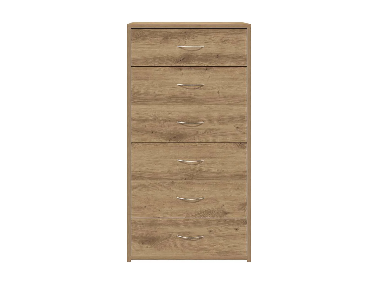 Buffet avec 6 tiroirs chêne artisanal bois d'ingénierie