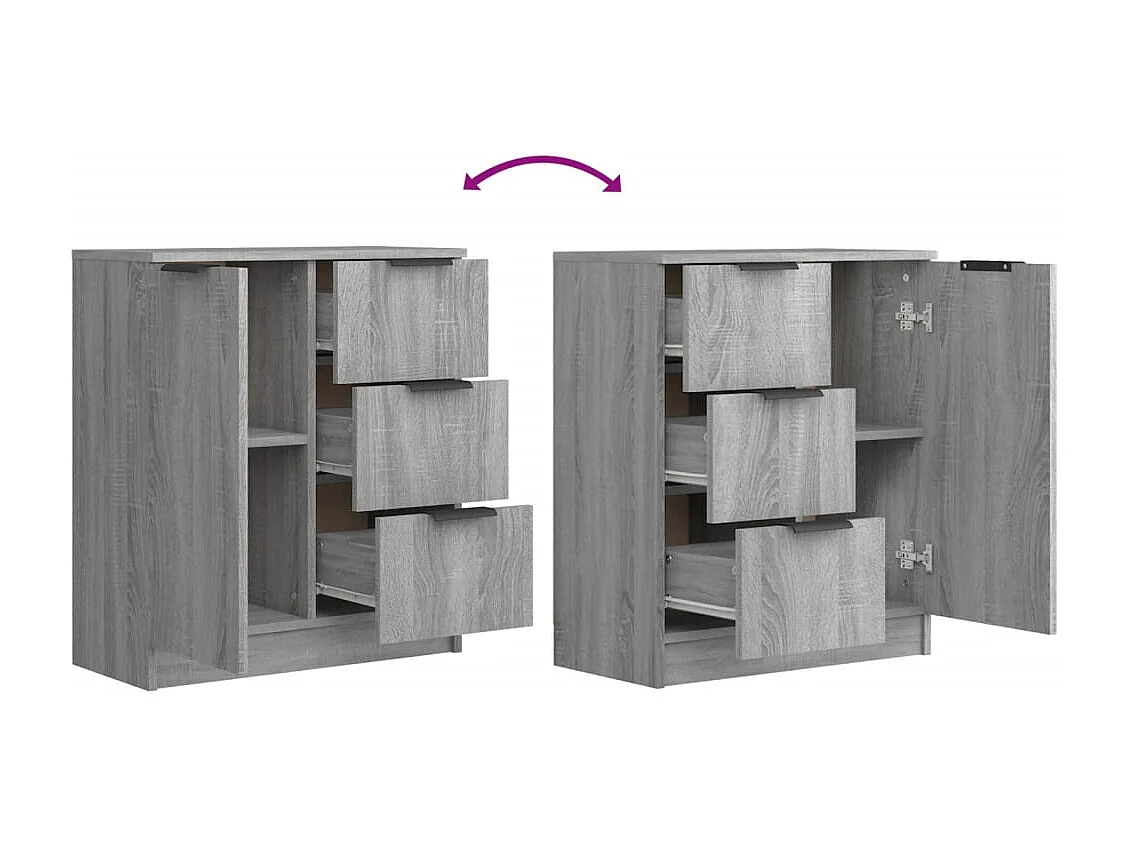 Buffet Sonoma gris 60x30x70 cm Bois d'ingénierie