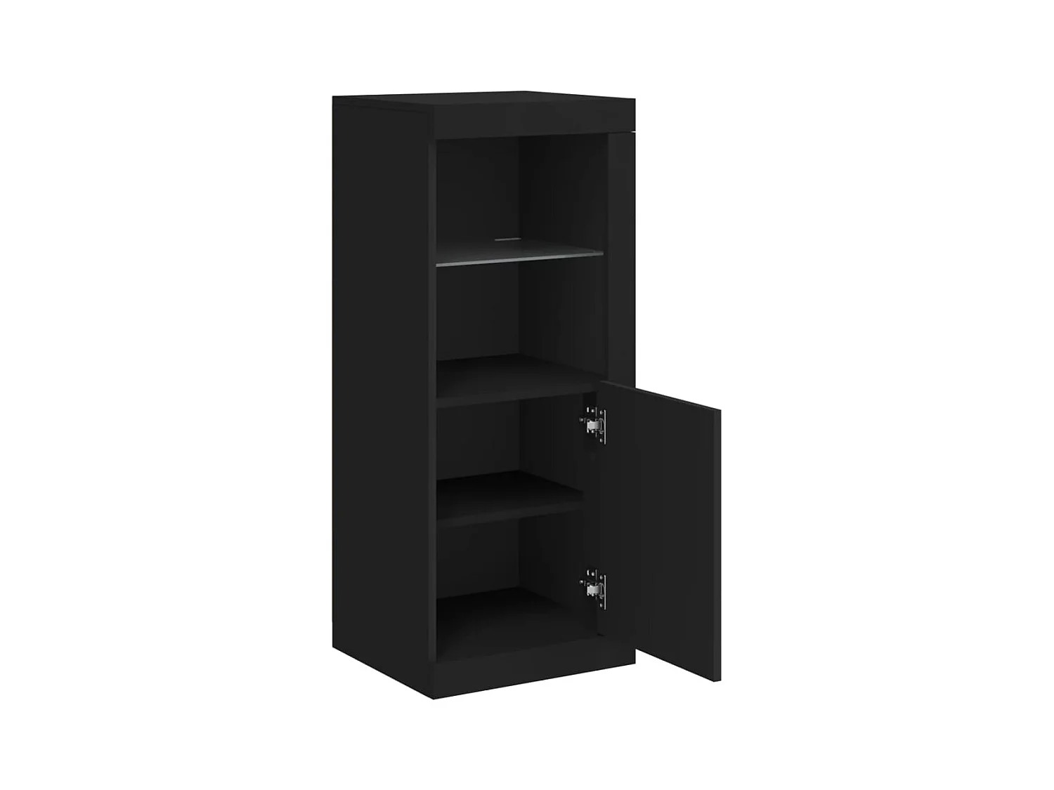 Buffet avec lumières LED noir 41x37x100 cm