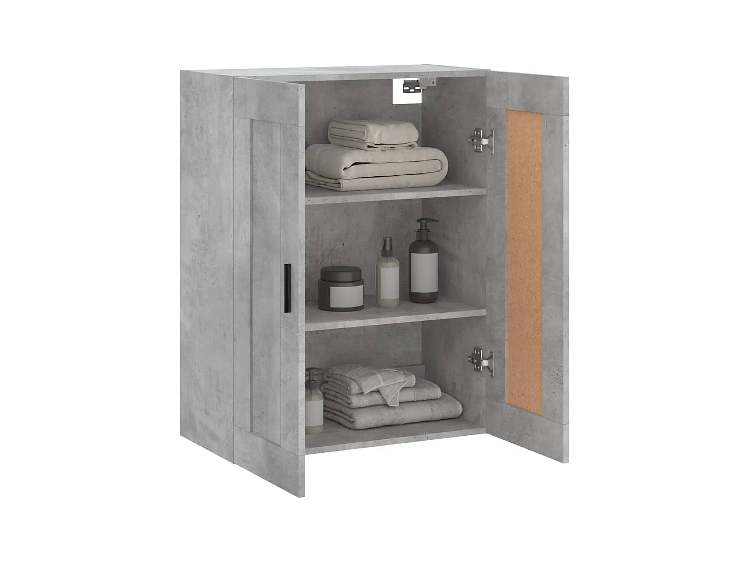 Armoire murale gris béton 69,5x34x90 cm bois d'ingénierie