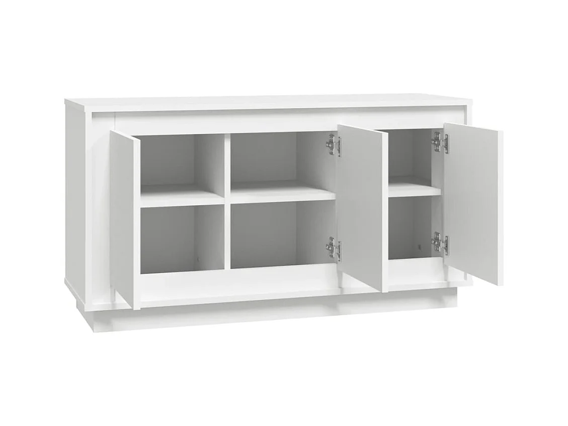Credenza bianca 102x35x55 cm in legno ingegnerizzato