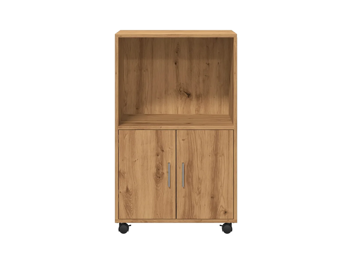 Armoire à roulettes chêne artisanal 55x40x91 cm bois ingénierie