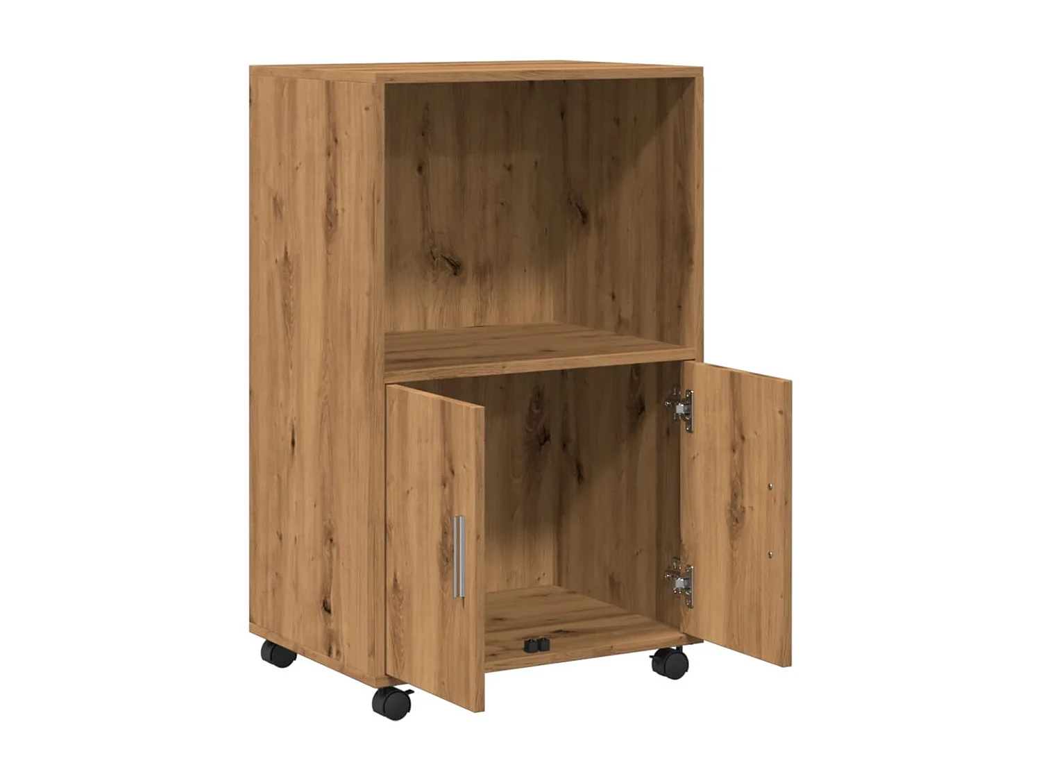 Armoire à roulettes chêne artisanal 55x40x91 cm bois ingénierie