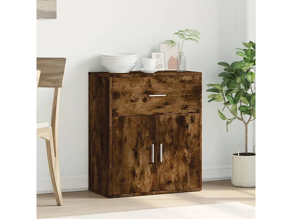 Sideboard aus geräucherter Eiche 60x31x70 cm Holzwerkstoff